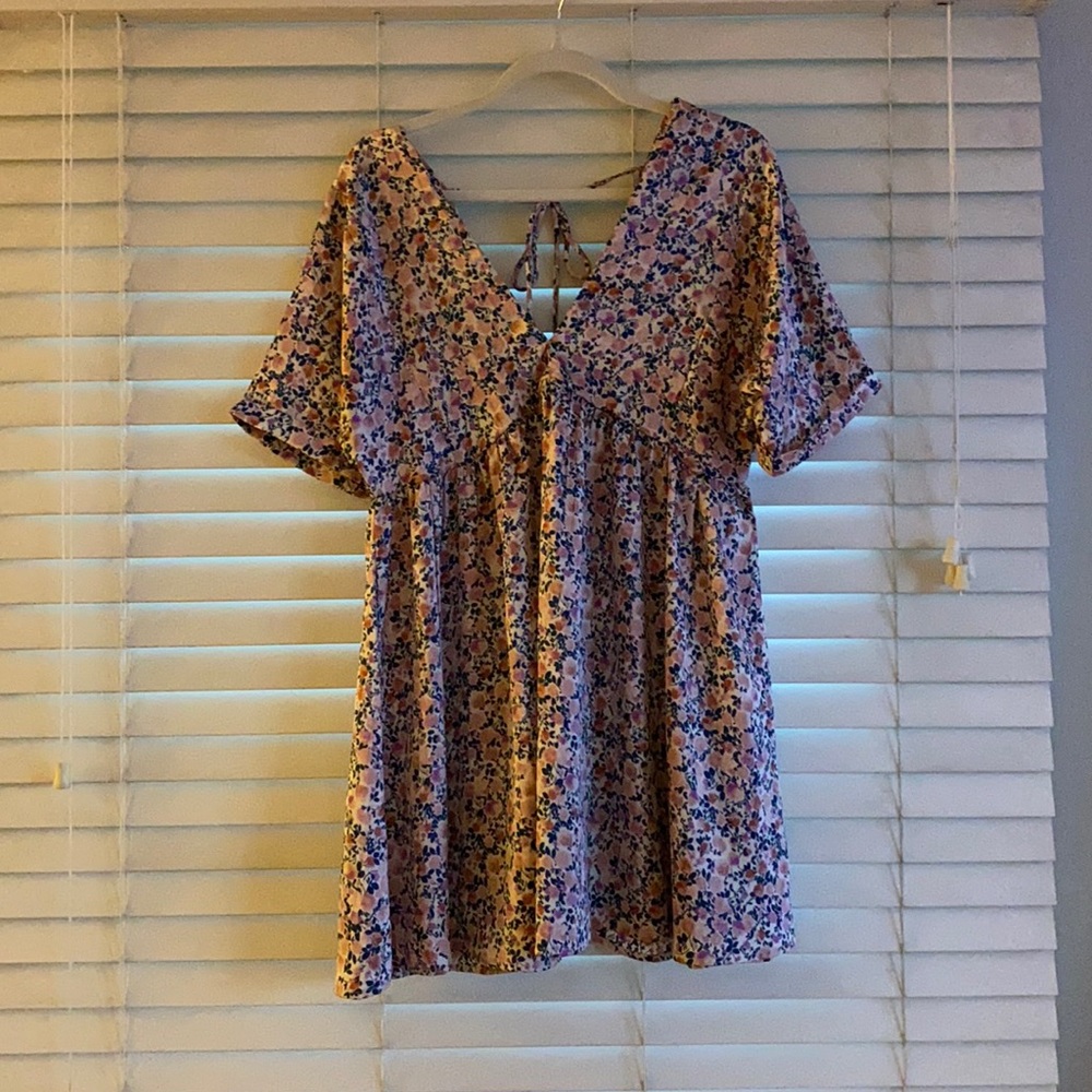 Lulus floral silk dress
